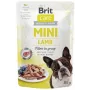 Mokry pasztet dla psa Brit Mini Lamb 85 g — jednobiałkowa mokra karma jagnięca dla małych dorosłych psów, bezzbożowa, saszetka 85 g