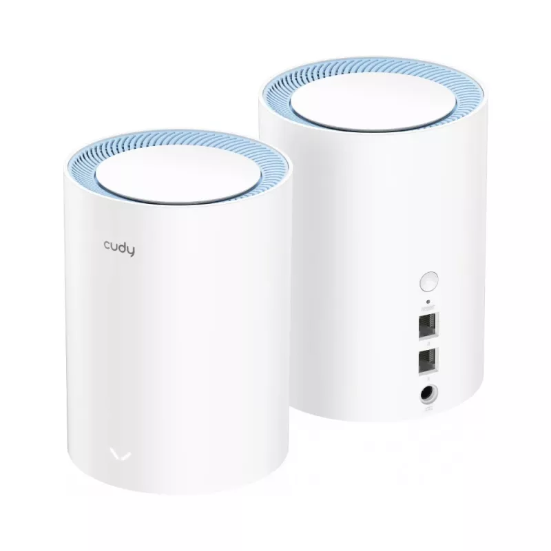 System mesh Cudy M1200 2-pak — Dwuzakresowe Wi‑Fi 5 (300/867 Mbps), 2 jednostki, 1 port LAN, obsługa 100 urządzeń