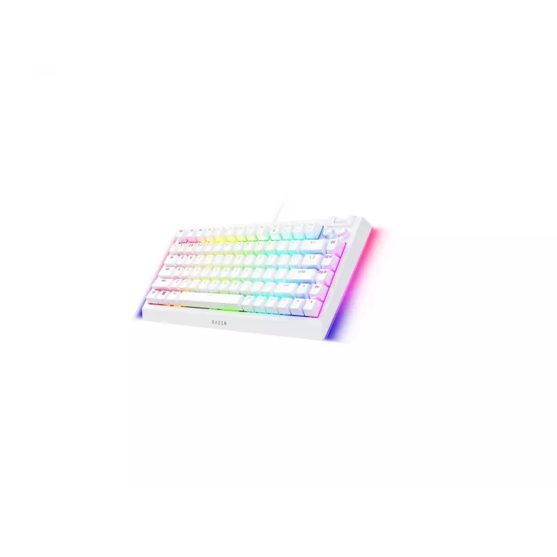 Mechaniczna klawiatura gamingowa Razer CzarnyWidow V4 75% USB QWERTY US English biała