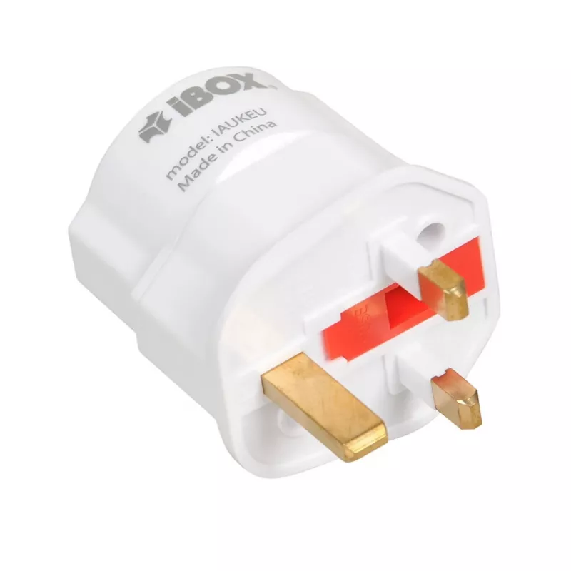 Zasilacz sieciowy IBOX iaukeu z wymiennymi wtyczkami UK (typ G) i EU (typ E), 100–240 V 50/60 Hz, 7,5 A, biały