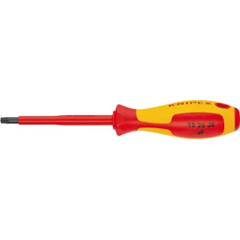 Wkrętak Torx VDE Knipex rozmiar T 20 długość ostrza: 80 mm DIN EN 60900 (98 26 20)
