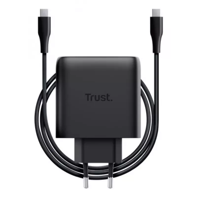 Ładowarka Trust Maxo 65W 2-portowa USB-C GaN szybkie ładowanie czarna