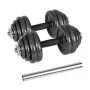 REBEL ACTIVE Regulowane hantle w walizce 30 kg ze sztangą