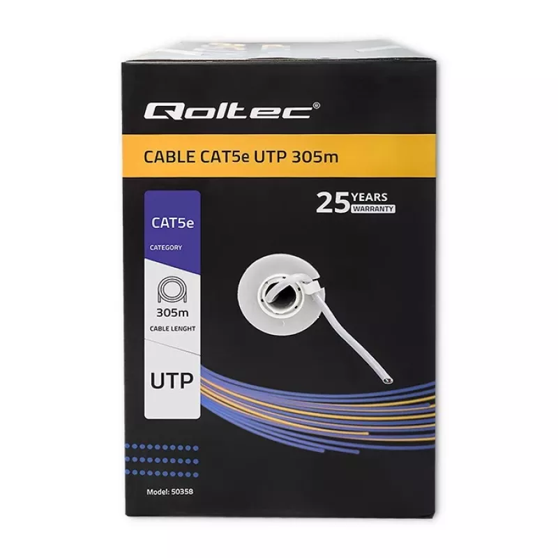 Kabel Qoltec Patchcord UTP CAT5E, 305m