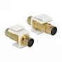 Moduł Keystone DELOCK 86338 — Mini-DIN 4 na Mini-DIN 4, biały, 22×40×15 mm