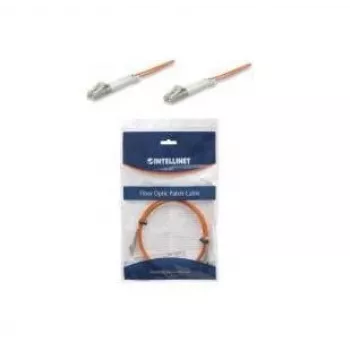 Kabel światłowodowy Intellinet, OM2, LC/LC, 3m, pomarańczowy, duplex, wielomodowy, 50/125 µm, LSZH, włókno, dożywotnia gwarancja