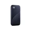 WD My Passport SSD WDBAGF0010BBL - SSD - verschlüsselt - 1 TB - extern (tragbar) - USB 3.2 Gen 2 (USB-C Steckverbinder) - 256-Bit-AES - Mitternachtsbl