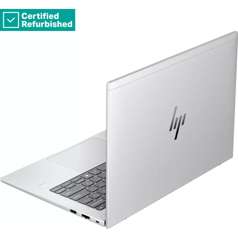 RENEW srebrny HP EliteBook 6 G1i 14 - Ultra 7-255U, 16 GB, 512 GB SSD, 14 WUXGA 300 nitów AG, kamera IR 5 MP, czytnik linii papilarnych, podświetlana klawiatura US, 56 Wh, Win 11 Pro, 1 rok