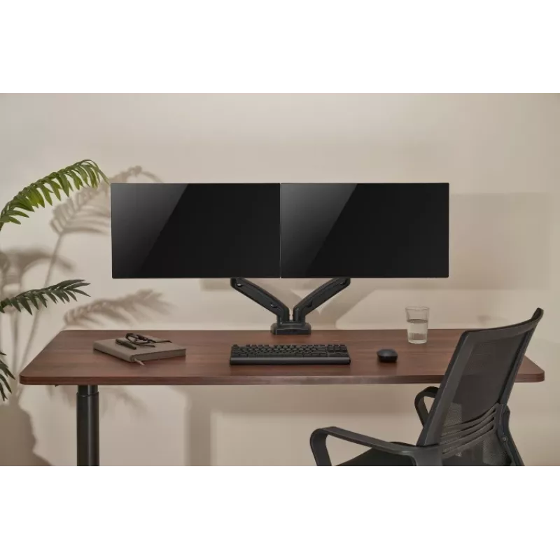 Ramie do monitora up up Economical Interactive Counterbalance Dual Monitor Arm matowa czerń VESA 75x75/100x100