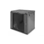 DIGITUS Dynamic Basic DN-19 16-U-EC-SW - Szafa - szafa sieciowa - odpowiednia do montażu na ścianie - Czarny, RAL 9005 - 12U - 48.3 cm (19)