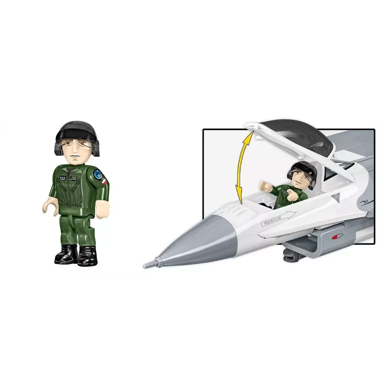 Zestaw konstrukcyjny Cobi F-16C Fighting Falcon — 463 elementy, model do sklejania w skali