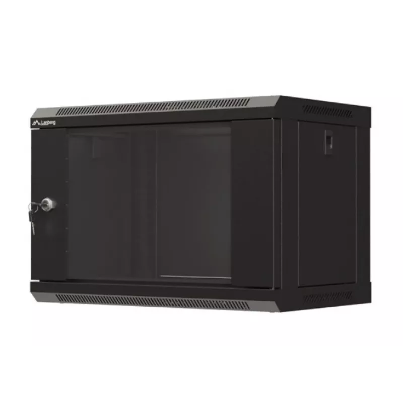 Szafa wisząca LANBERG WF03-5306-10B 6U, 60 kg, zamek na klucz, czarna