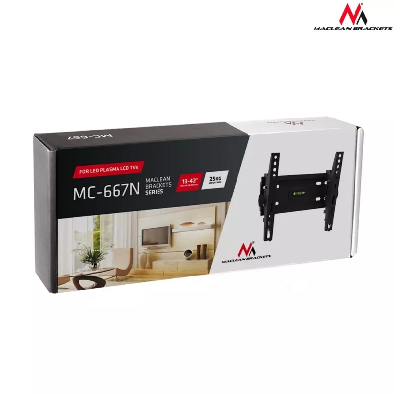 Maclean MC-667 uchwyt TV 106,7 cm (42) Czarny