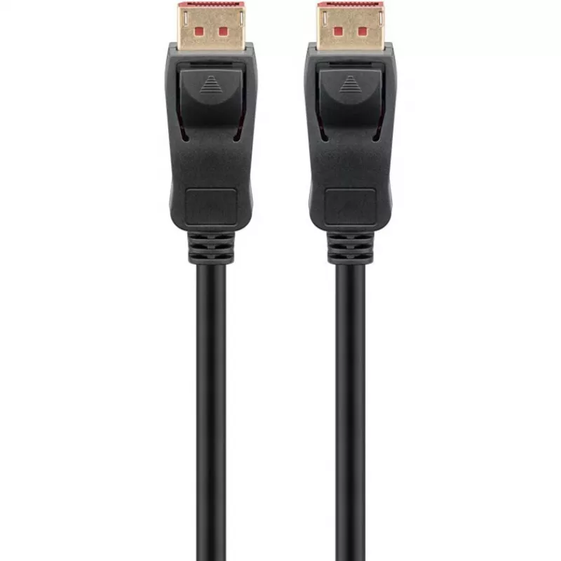 Kabel DisplayPort 2.1, certyfikowany, 16K @ 60 Hz, 80 Gbit/s (czarny, 1 metr, certyfikat VESA)