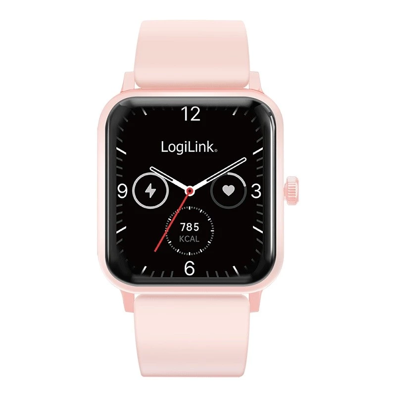 Smartwatch LCD, BT5.2 IP68, różowy