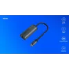SAVIO Adapter USB-C 3.1 Gen.1 (M) na RJ-45 Gigabit Ethernet (F), 1000 Mbps, AK-56, szary
