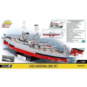 Klocki USS Arizona BB-39 2046 klocków