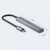 Hub USB-C Unitek H1208B — 1x USB-A 5 Gb/s, 3x USB-A 2.0, host USB-C, obudowa aluminiowa, kabel 0,20 m