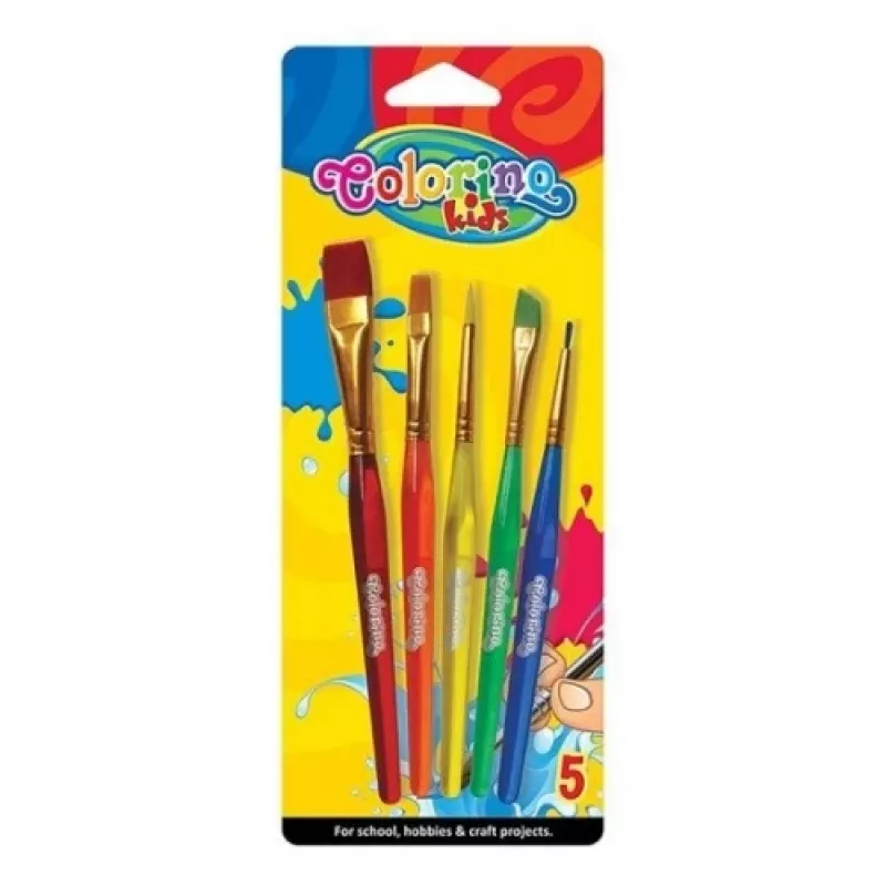 Pędzle akrylowe Colorino Kids, 5 szt.