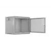 Szafa rack do montażu naściennego 19 inch 9U 600x450, szara, drzwi perforowane