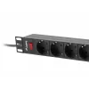 Listwa zasilająca LANBERG PDU-09F-0300-BK — 9x gniazda Type F, kabel 3 m, obudowa aluminiowa, 10 A