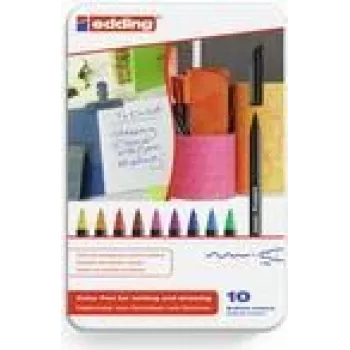 Flamaster Edding 1200 colourpen Fine Czarny Niebieski Brązowy Zielony Pomarańczowy Różowy Fioletowy Czerwony Żółty 10 szt.