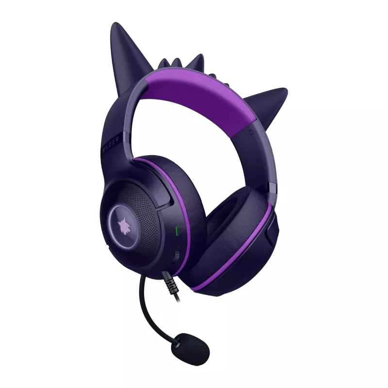 Zestaw słuchawkowy Razer Kraken Kitty V2 - Pokemon Gengar Ed. przewodowy, nauszny, gamingowy, USB Type-A, różowy