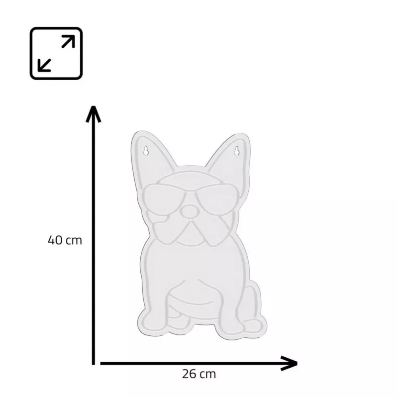 Neon MANTA Manta SNL66WH French Bulldog biały — dekoracyjny neon LED w kształcie buldoga francuskiego
