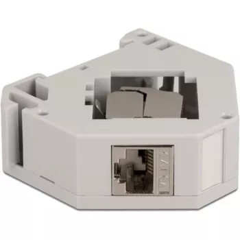 Delock - Modularadapter - DIN rail-mountable - CAT 6a - STP - szary - 1 Connector (86014)