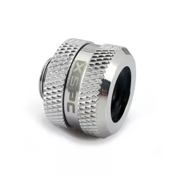 Złączka XSPC G1/4 do twardej rurki 14 mm, chrom - 8 sztuk