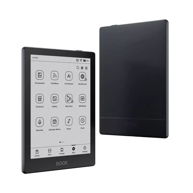 E-czytnik Onyx Boox 6 cali (15,2 cm) z ekranem E‑ink 1448×1072, 32 GB, 2 GB RAM, Android 11, dwuzakresowe Wi‑Fi, Bluetooth 5.0, MicroSD, USB‑C, czarny