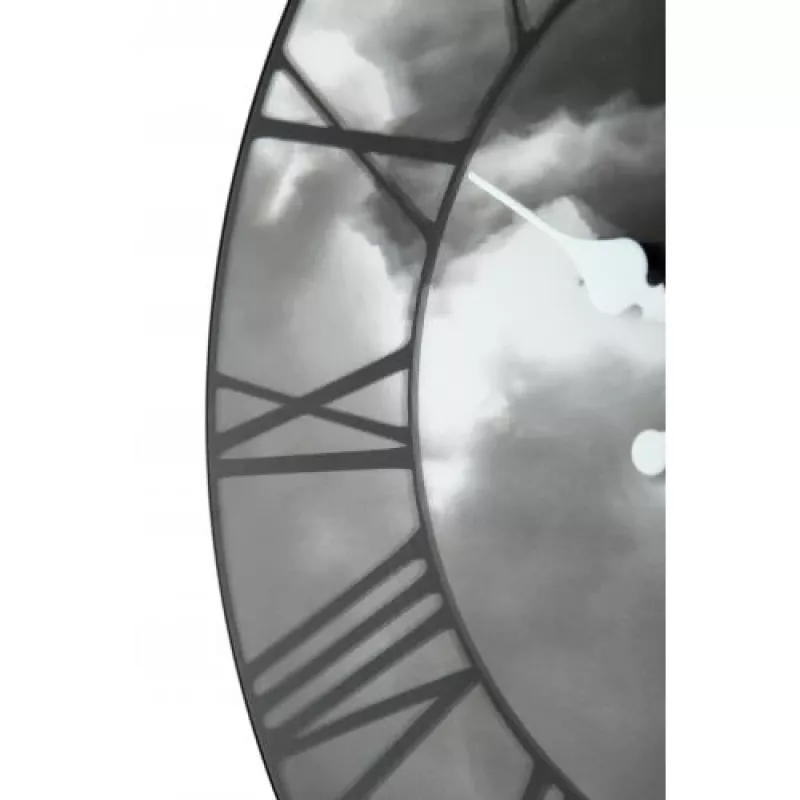 Zegar NeXtime 3037 Clouds, Ø39 cm, ścienny, czarny