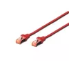 Kabel sieciowy Digitus CAT 6 S/FTP RJ-45 0,5 m Czerwony