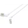 Kabel sieciowy Renkforce RF-6071564 RJ45, kabel krosowy CAT 6a F/UTP 0,50 m biały styki wtyku obrotowe o 360°, wyjście kablowe pod kątem 1 szt. (RF-6071564)