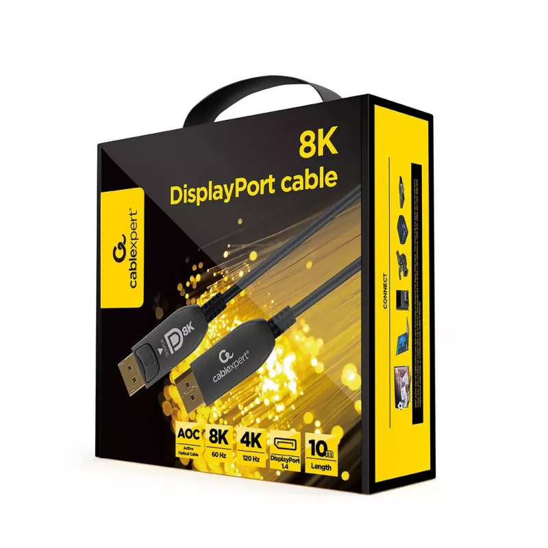 Kabel DisplayPort Gembird CC-DP8K-AOC-10M 10 m Czarny