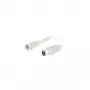 Wentronic Goobay Kabel połączeniowy SAT/antenowy, biały, 2,5 m - wtyk F IEC/gniazdo koncentryczne (11830)