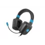 Przewodowy zestaw słuchawkowy do gier Fury NFU-1584 z mikrofonem na wysięgniku, wokółuszny, 98 dB, 15–25000 Hz, kabel 2 m, USB i 3,5 mm, niebieski
