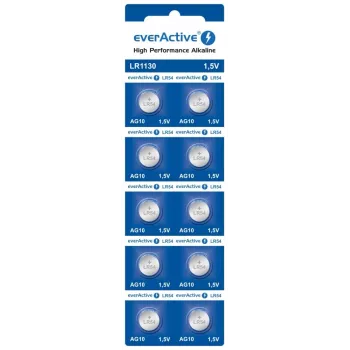 Mini baterie alkaliczne everActive G10 LR1130 LR54 10 szt.
