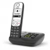Gigaset A690A - Telefon analogowy/DECT - Słuchawka bezprzewodowa - System głośnomówiący - 100 wpisów - Czarny (S30852-H2830-B101)