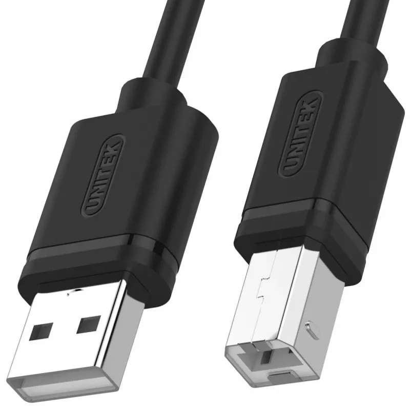 Kabel USB 2.0 Unitek Y-C420GBK, USB A na USB B, 3 m, czarny