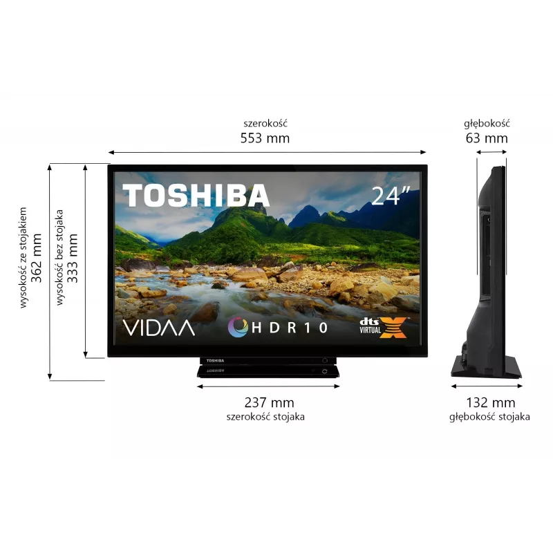 Telewizor Toshiba 24WV3F63DG 24 cale LED HD