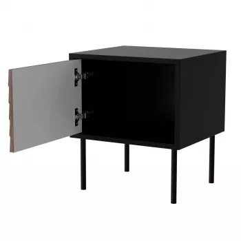 Szafka nocna, 2 szt. CORTINA 45x40x51 czarny/orzech