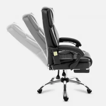 Ergonomiczny fotel obrotowy biurowy mark adler MA-BOSS 6.0, siedzisko ze skóry organicznej, regulowana wysokość 47–55 cm, podparcie lędźwiowe, mechanizm Tilt Dual