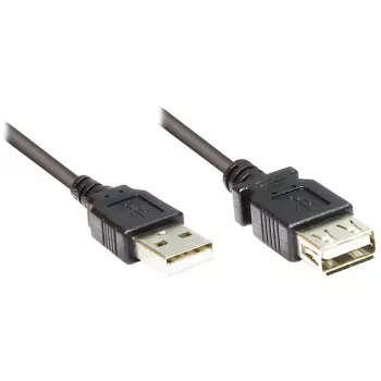 Przedłużacz Good Connections USB 2.0 Wtyk A na Gniazdo A - czarny - 1,8 m