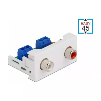 Easy 45 Moduł 2 x żeński port RCA DeLOCK 81338