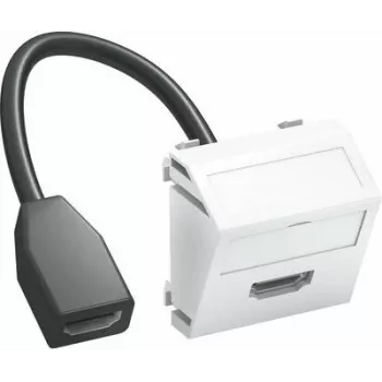 Nośnik multimedialny OBO Bettermann HDMI MTS-HD F RW1 m. kabel gniazdo-gniazdo 45x45mm (6104838)