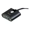 Urządzenie do współdzielenia urządzeń peryferyjnych USB 2.0 2-portowe ATEN US224AT — USB Type-A, kabel 1,8 m, czarny