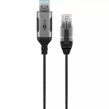 Goobay Kabel Ethernet USB-A 3.0 na RJ45 cienki 5 m - łączy router, modem lub (74397)