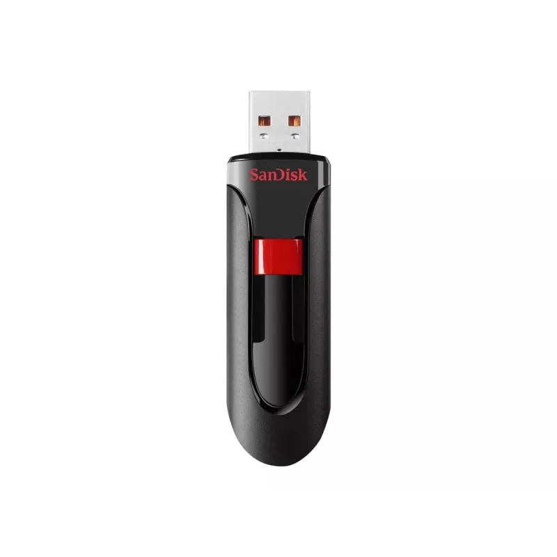 Pamięć USB SANDISK Cruzer Glide 32 GB USB Typ-A 2.0, wysuwana konstrukcja, ochrona hasłem, czarno-czerwona