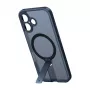 Etui ochronne Torras Pstand Spin do iPhone 16 Plus — czarne, składana podstawka, smukła ochrona